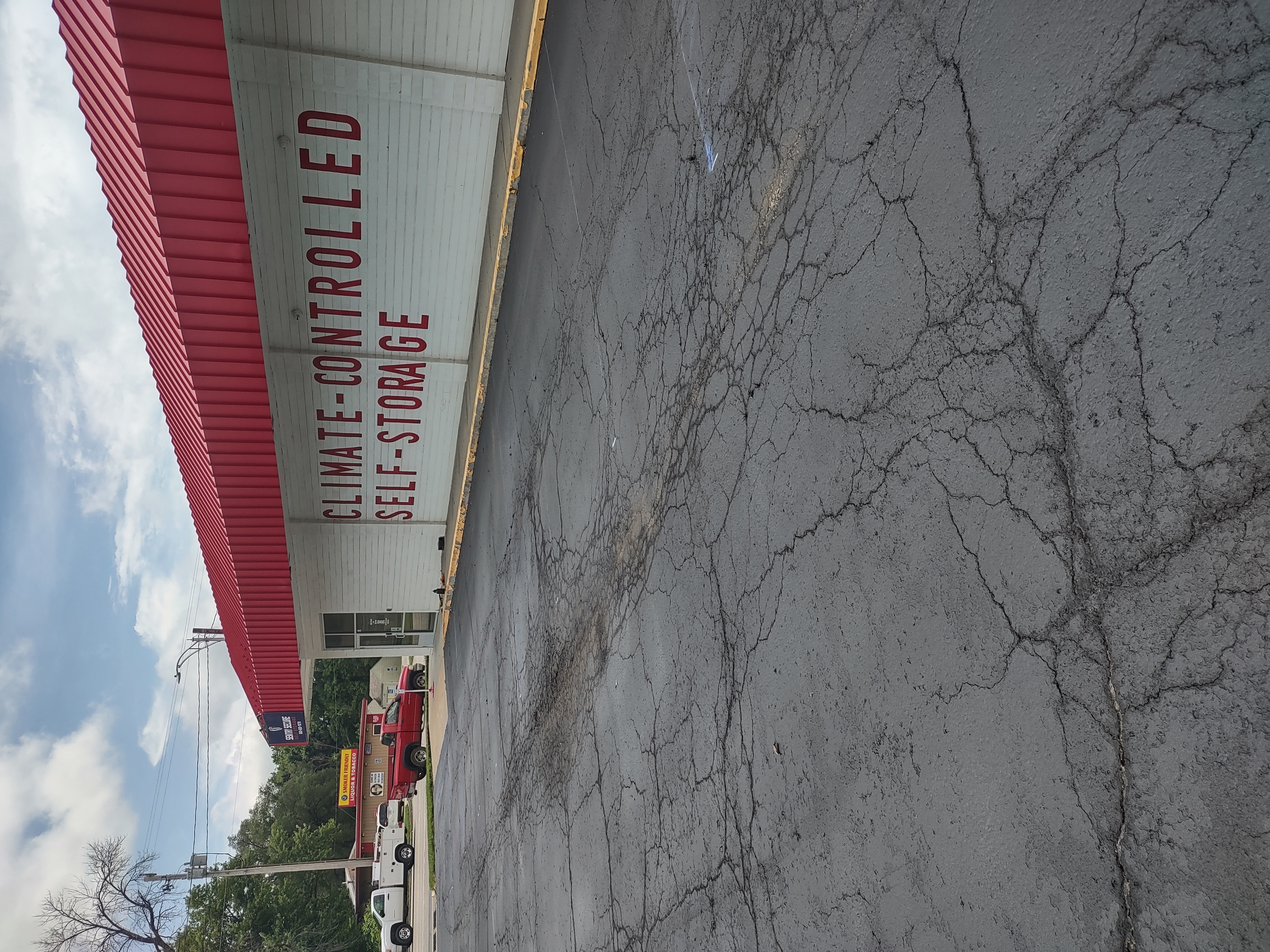 Storage Facility Sealing & Striping Before